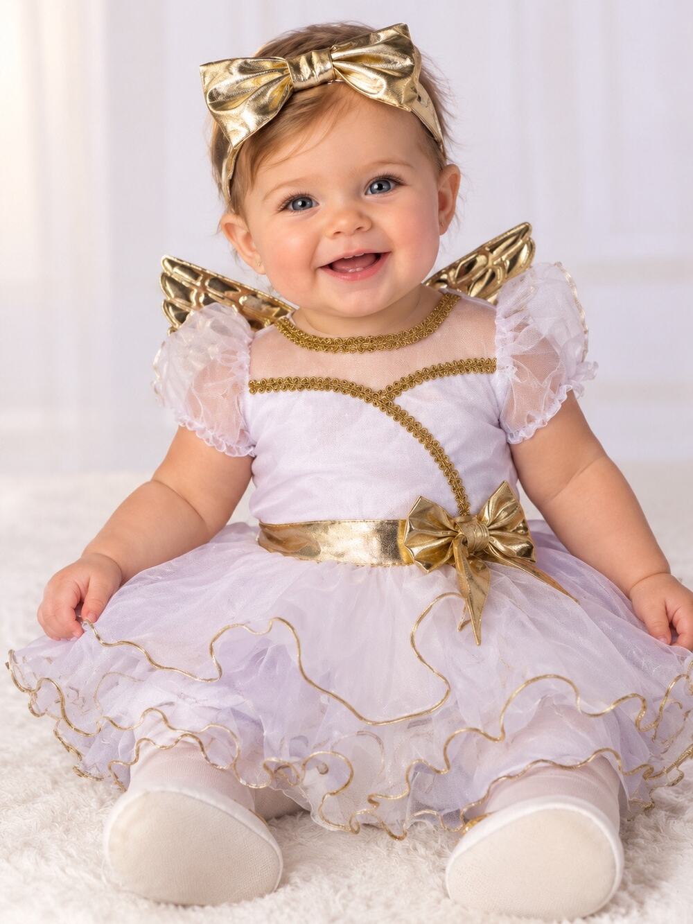 NWT! PRECIOUS LITTLE ANGEL COSTUME - 3 PIECE SET - INFANT 6 - 12 MONTHS